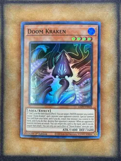 Yugioh Doom Kraken LED9-EN018 Super Rare 1st Ed NM - Image 1