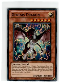 Yu-Gi-Oh! Genesis Dragon Common Moderately Played Limited Edition - Image 1