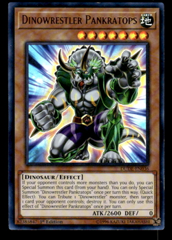 DUDE-EN036 Dinowrestler Pankratops 1st Edition Ultra Rare Card YuGiOh TCG - Image 1