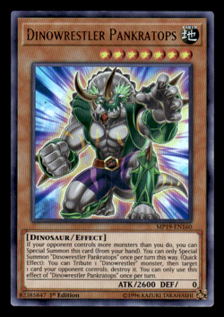 Yugioh Dinowrestler Pankratops MP19-EN160 Ultra Rare 1st Ed NM - Image 1