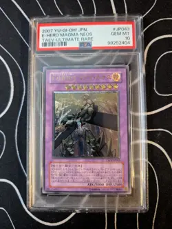 Yugioh Elemental Hero Magma Neos Japanese Ultimate Rare TAEV-JP043 PSA 10 - Image 1