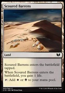 Scoured Barrens - Medium Play MTG Commander 2015 - Image 1