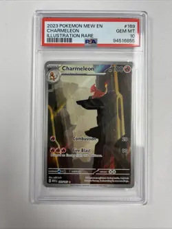 Pokemon TCG Charmeleon Scarlet Violet-151 Illustration Rare Card 169/165 PSA 10 - Image 1