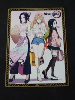 Shinobu Mitsuri Nezuko - Demon Slayer - MSR - Doujin Gold Metal Card - Image 1