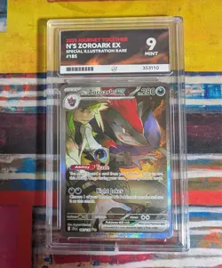 N's Zoroark EX 185/159 Journey Together Ace Mint 9 Pokemon Graded Card SIR - Image 1