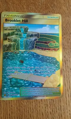 Pokemon Card Brooklet Hill SV88/SV94 Gold Secret Rare Hidden Fates EX 2019 - Image 1