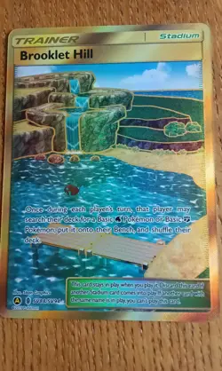 Pokemon Card Brooklet Hill SV88/SV94 Gold Secret Rare Hidden Fates EX 2019 - Image 2