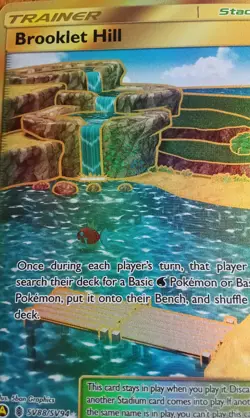Pokemon Card Brooklet Hill SV88/SV94 Gold Secret Rare Hidden Fates EX 2019 - Image 3
