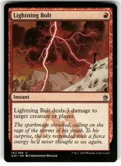 Lightning Bolt 141 Masters 25 Magic the Gathering MTG - Image 1