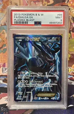 PSA 9 Pokemon Card Dialga EX Full Art 99/101 Plasma Blast MINT - Image 1