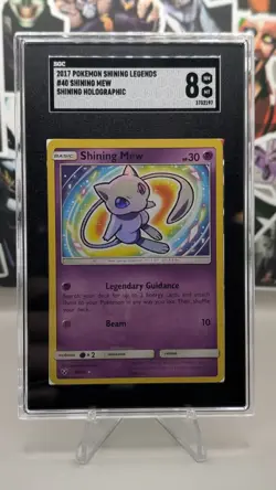 2017 Pokemon Shining Mew 40/73 Shining Legends Holo SGC 8 NM MT - Image 1