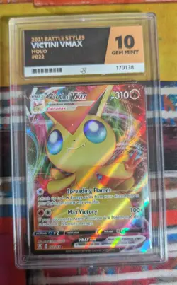 Victini VMAX Battle Styles Ace Grading 10 Gem Mint 22/163 Graded Card Pokemon - Image 1
