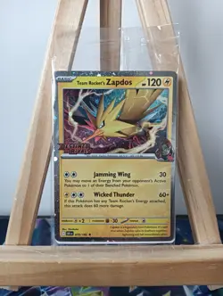 Sealed Pokemon Asia Exclusive Promo Team Rocket's Zapdos Destined Rivals Stamped - Image 1