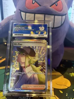 GEM MINT Pokemon TCG ACE 10 N’s Plan SIR Special IR Black Bolt 170/086 Full Art - Image 1