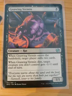 MTG Gnawing Vermin 101 The Brothers' War M/NM Free UK P&P - Image 1