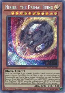 Yugioh! LP Nibiru, the Primal Being - BROL-EN080 - Secret Rare - 1st Edition Lig - Image 1