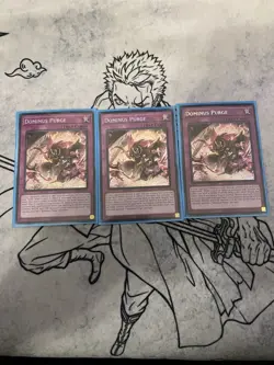 Yu-Gi-Oh! Dominus Purge 3X Secret Rare 1st Edition Near Mint Condition - Image 1