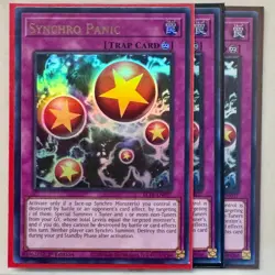 Yugioh! 3x Synchro Panic BLTR-EN037 Ultra Rare 1st Ed NM - Image 1