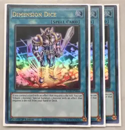 3x Dimension Dice 1st Edition Ultra Rare BLCR-EN006 Yu-Gi-Oh! - Image 1