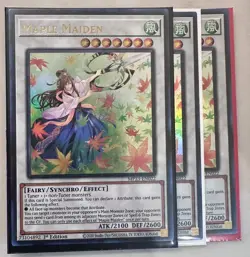 Yugioh! 3x Maple Maiden MP23-EN022 Ultra Rare 1st Ed NM - Image 1
