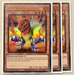 Yugioh! 3x Jurrac Velo BLMM-EN105 Ultra Rare 1st Ed NM - Image 1