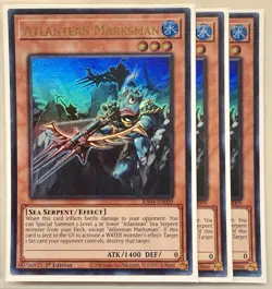 3x Atlantean Marksman 1st Edition Ultra Rare RA04-EN009 Yu-Gi-Oh! - Image 1