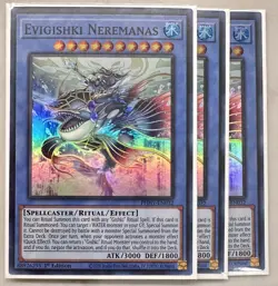 Yugioh! 3x Evigishki Neremanas PHHY-EN032 Super Rare 1st Ed NM - Image 1
