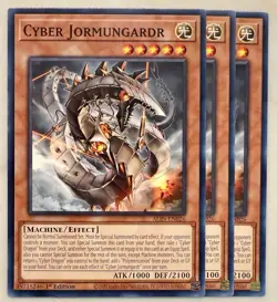 Yugioh! 3x Cyber Jormungardr ALIN-EN026 Common 1st Ed NM - Image 1