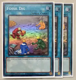 Yugioh! 3x Fossil Dig RA01-EN053 Super Rare 1st Ed NM - Image 1