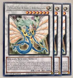 3x Ancient Fairy Dragon 1st Edition Rare MAZE-EN050 Yu-Gi-Oh! - Image 1