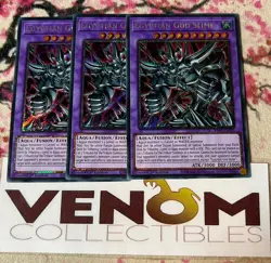 3x (M/NM) *EURO* Egyptian God Slime RA01-EN029 Platinum Rare 1st Edition YuGiOh - Image 1