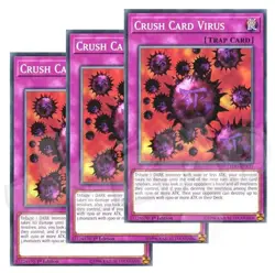 Yugioh - Crush Card Virus x 3 - 1st Edition LP - Plus Free Holo Card - Image 1