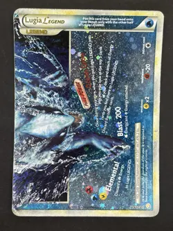 Pokemon Card TCG Lugia Legend Bottom 114/123 HS Holo MP - Image 1