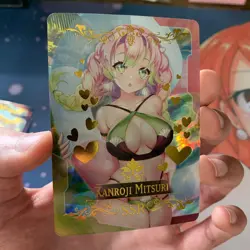 Demon Slayer Nezuko Shinobu Mitsuri Goddess Story Anime Waifu Foil 3 Card Lot - Image 5