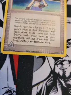 EX Aqua vs Magma 77/95 Team Aqua Conspirator Pokemon TCG Card - LP - Image 2