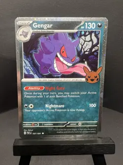 Gengar Cosmos Holo Trick or Trade 2024 057/091 Stamp Card - Image 1