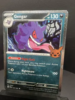 Gengar Cosmos Holo Trick or Trade 2024 057/091 Stamp Card - Image 2