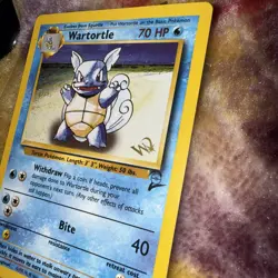 Wartortle - 63/130 - Gold W Stamped Promo Base Set 2 TCG - Pokemon Card - LP - Image 4