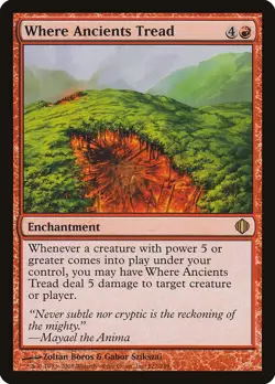 Where Ancients Tread 1x MtG Shards of Alara PLAYED - Image 1