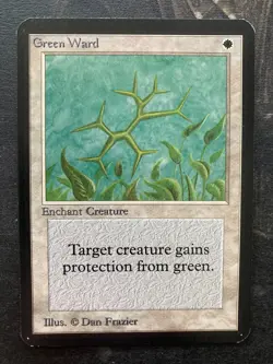 *** ALPHA Green Ward *** NM+ Clean! - DUTY FREE - Magic MtG - Image 1