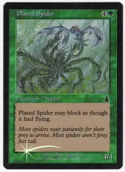 Plated Spider 1999 Urza's Destiny FOIL Green Common Creature MTG NM AZ1 - Image 1
