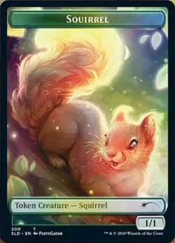 MTG Squirrel Token - Foil, NM-Mint, English Secret Lair Drop Series - Image 1