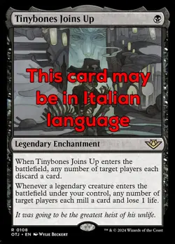 MTG TINYBONES JOINS UP EXC - INGAGGIO DI MINUTOSSO 108 - OTJ - MAGIC - Image 1