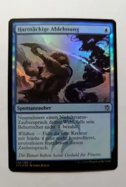 1x Stubborn Denial GERMAN FOIL NM - DTK Magic MTG x1 - Image 1