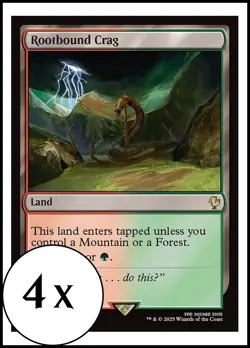 MTG - 4 x Rootbound Crag - Playset 4x x4 - Final Fantasy Commander - Image 1