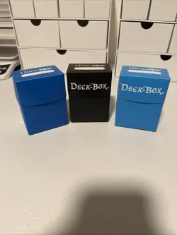 Ultra Pro 80 Card Deck Box - 3 Count Black Blue Light Blue Pre-owned Used - Image 2