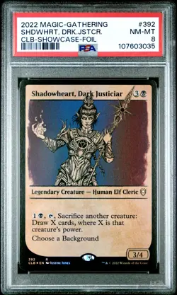 MTG Shadowheart, Dark Justiciar Showcase FOIL Battle for Baldur's Gate PSA 8 - Image 1