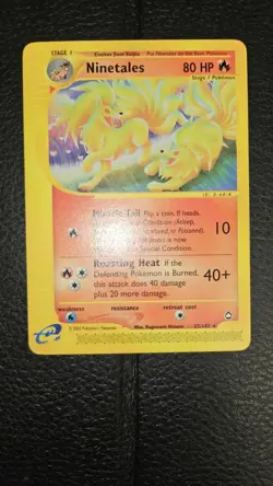Pokemon TCG Ninetales 25/147 Aquapolis Near Mint Rare Regular - E-Reader - Image 1