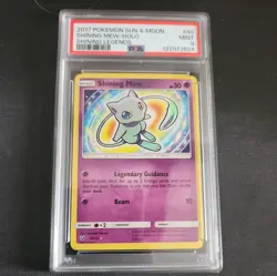 2017 Pokemon Shining Mew Shining Legends Sun & Moon Holo #40 PSA 9 MINT - Image 1