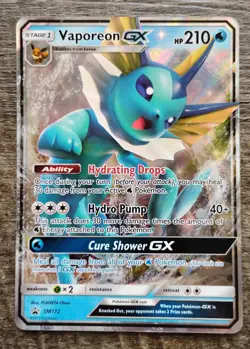 COMPLETE SET of 9 GX Eevee Evolution Pokemon Holo Foil cards! ALMOST PERFECT! - Image 2